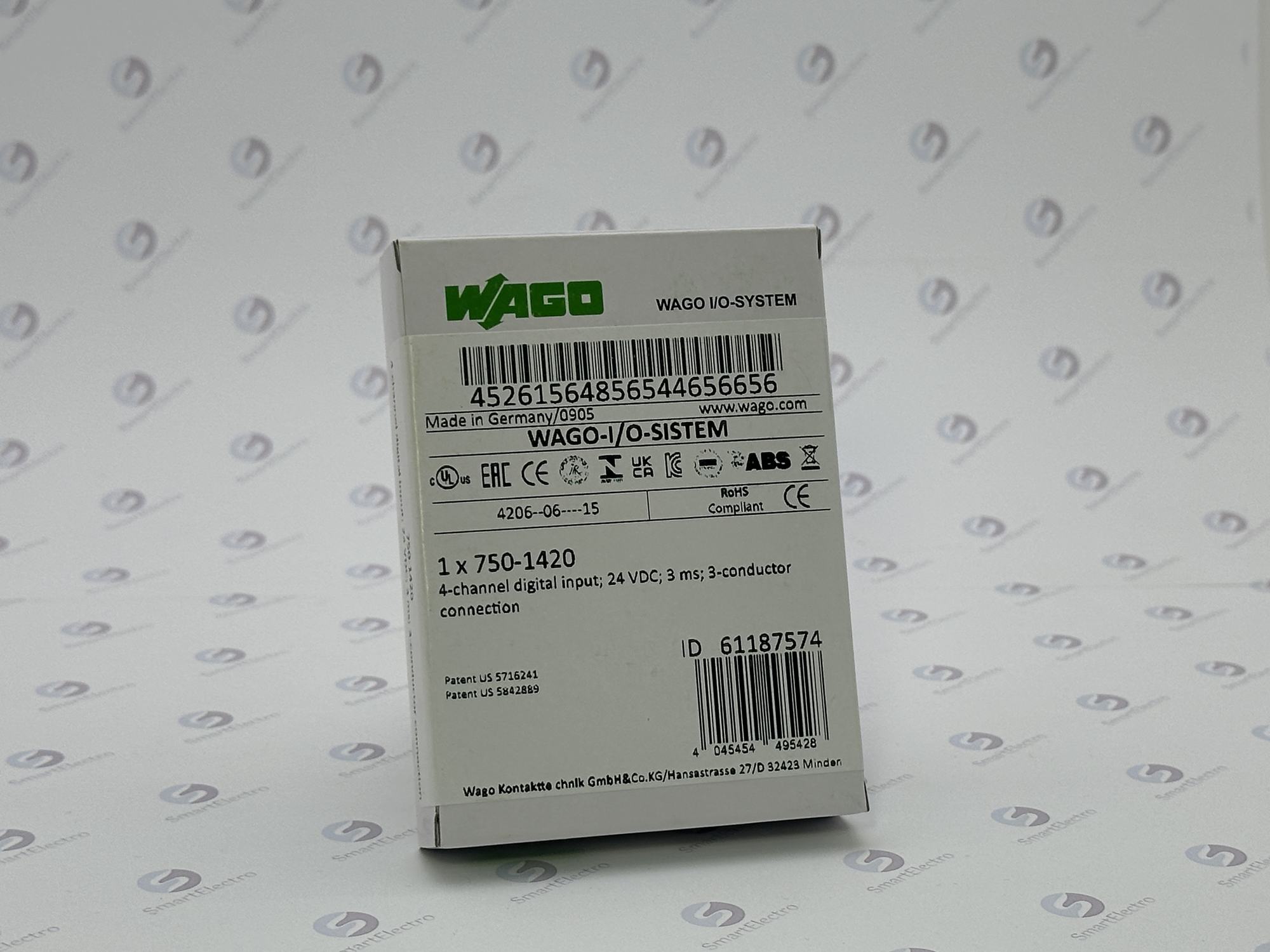 Wago 750-1420 (4-кан. модуль дискретного ввода, 24 V DC, 3,0 мс, 3-пр. включение)