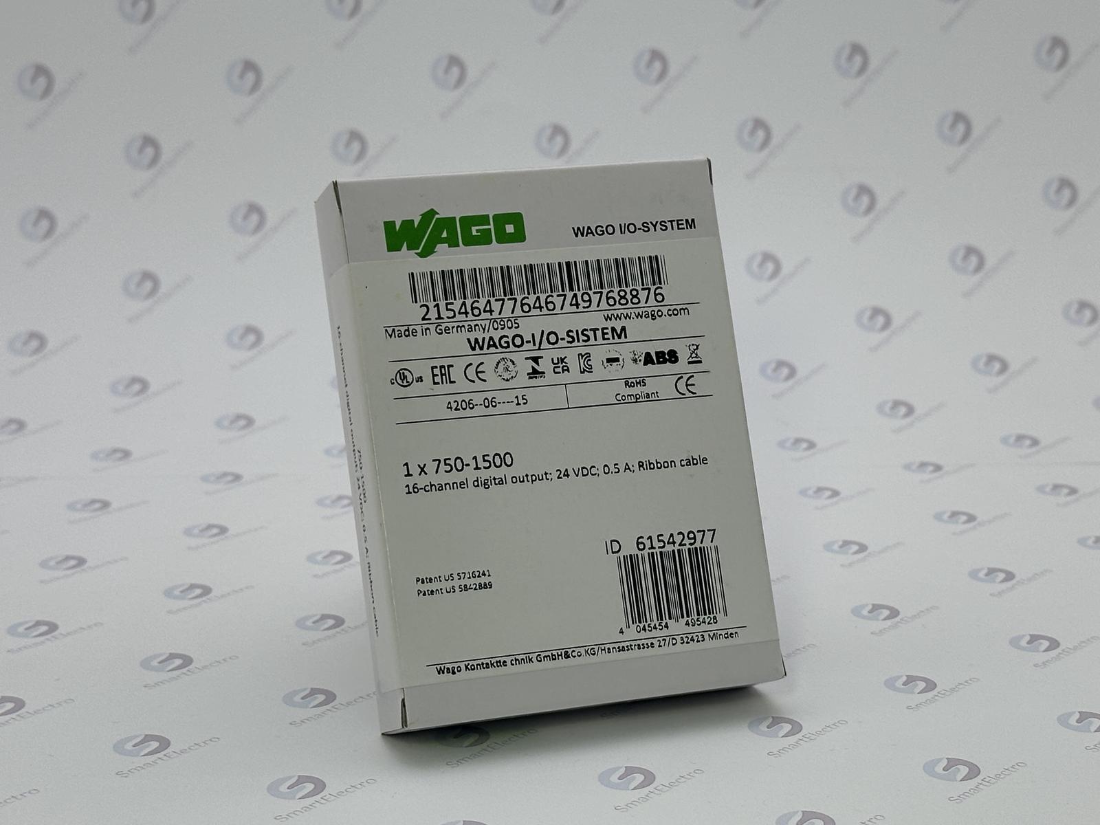 Wago 750-1500 (16-канальный цифровой выход; 24 В постоянного тока; 0,5 А; Ленточный кабель)