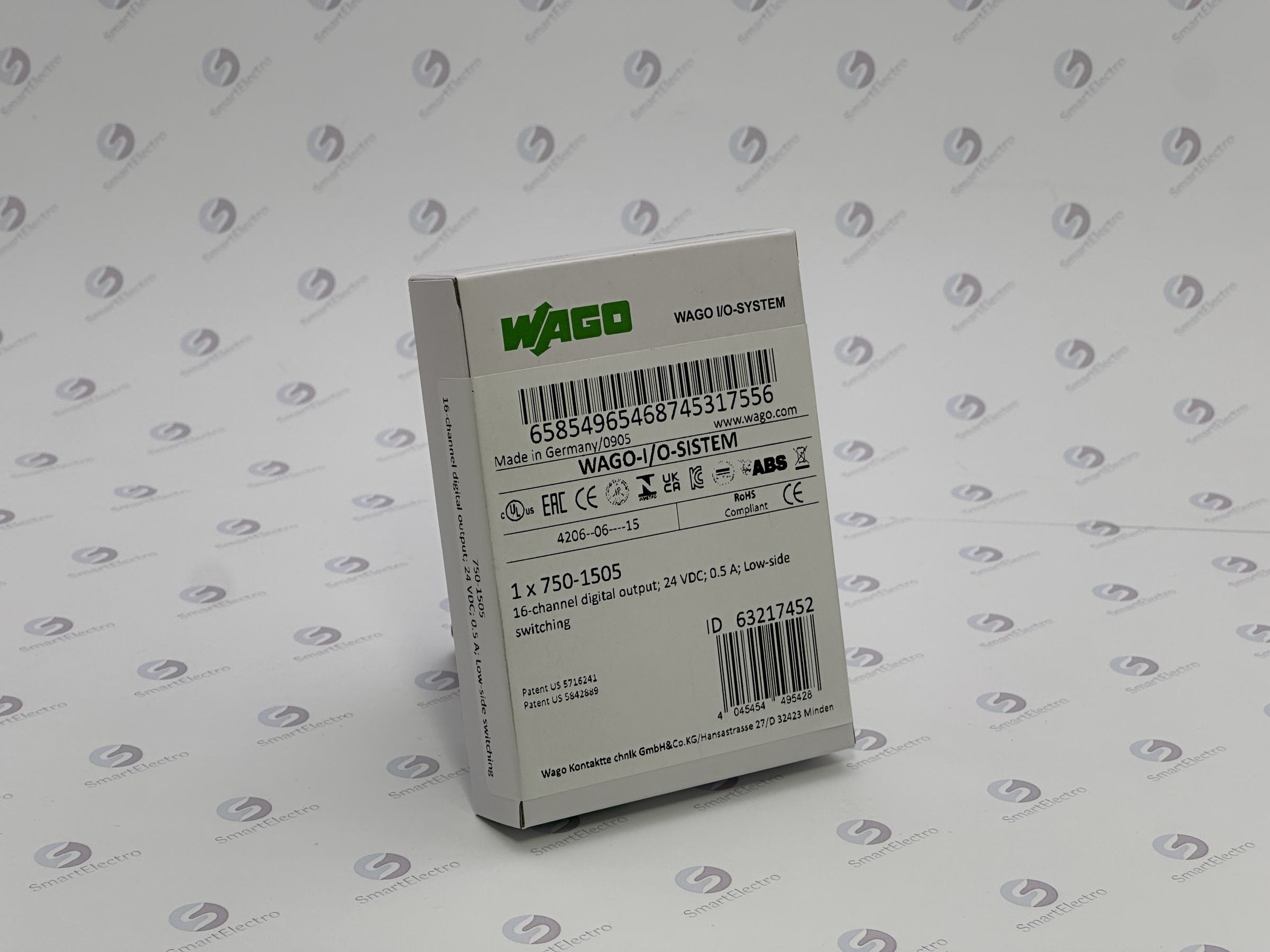 Wago 750-1505 (16-кан. дискретный вывод, 24 V DC, 0,5 A, LSS, негатив. логика)