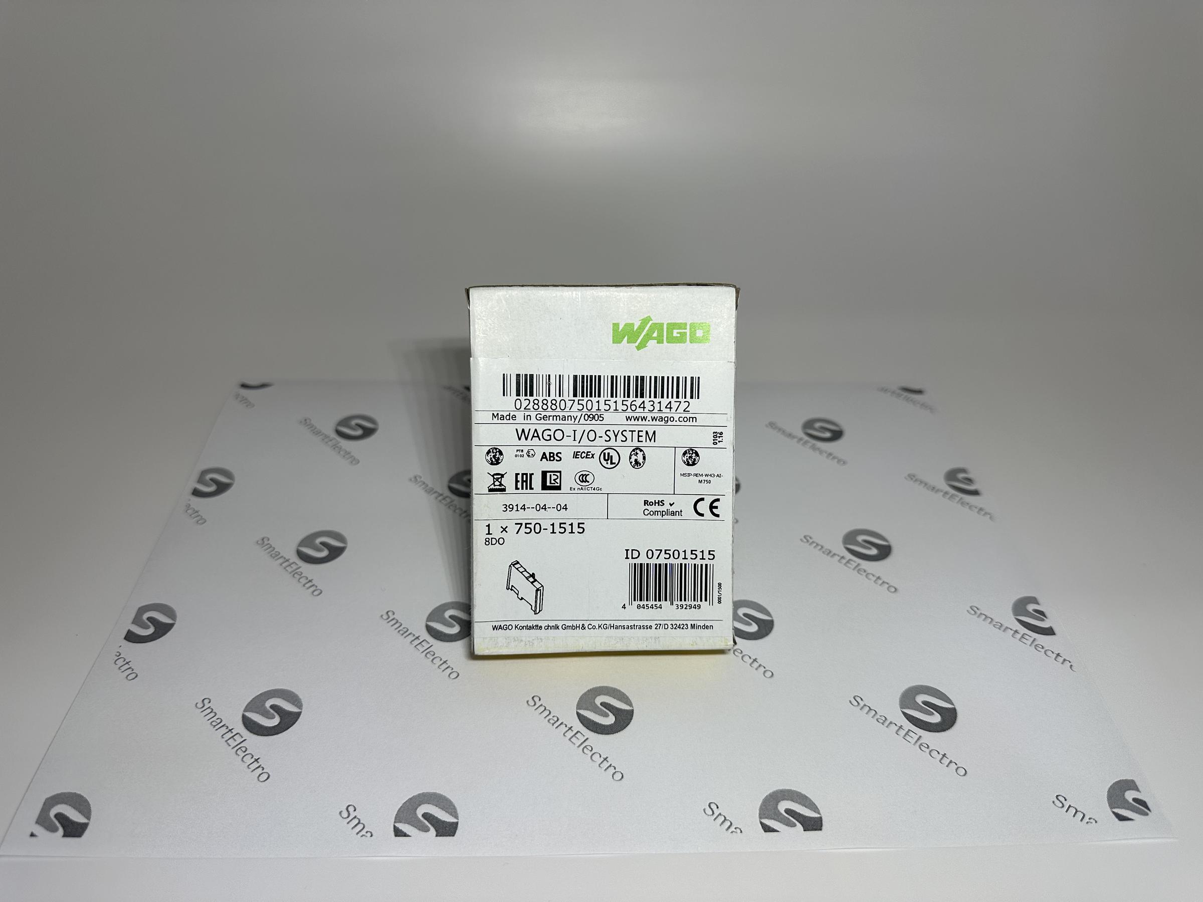 Wago 750-1515 (8 ДВых 24 В пост. тока 0,5 A).