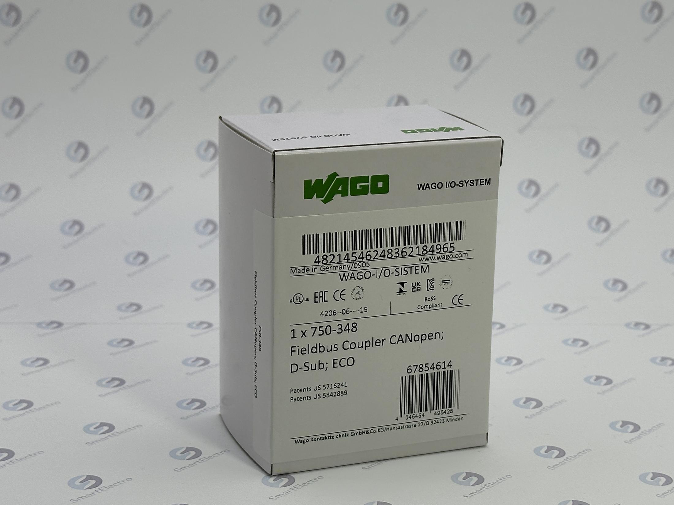 Wago 750-348 (Каплер CANopen, D-Sub, Eco)