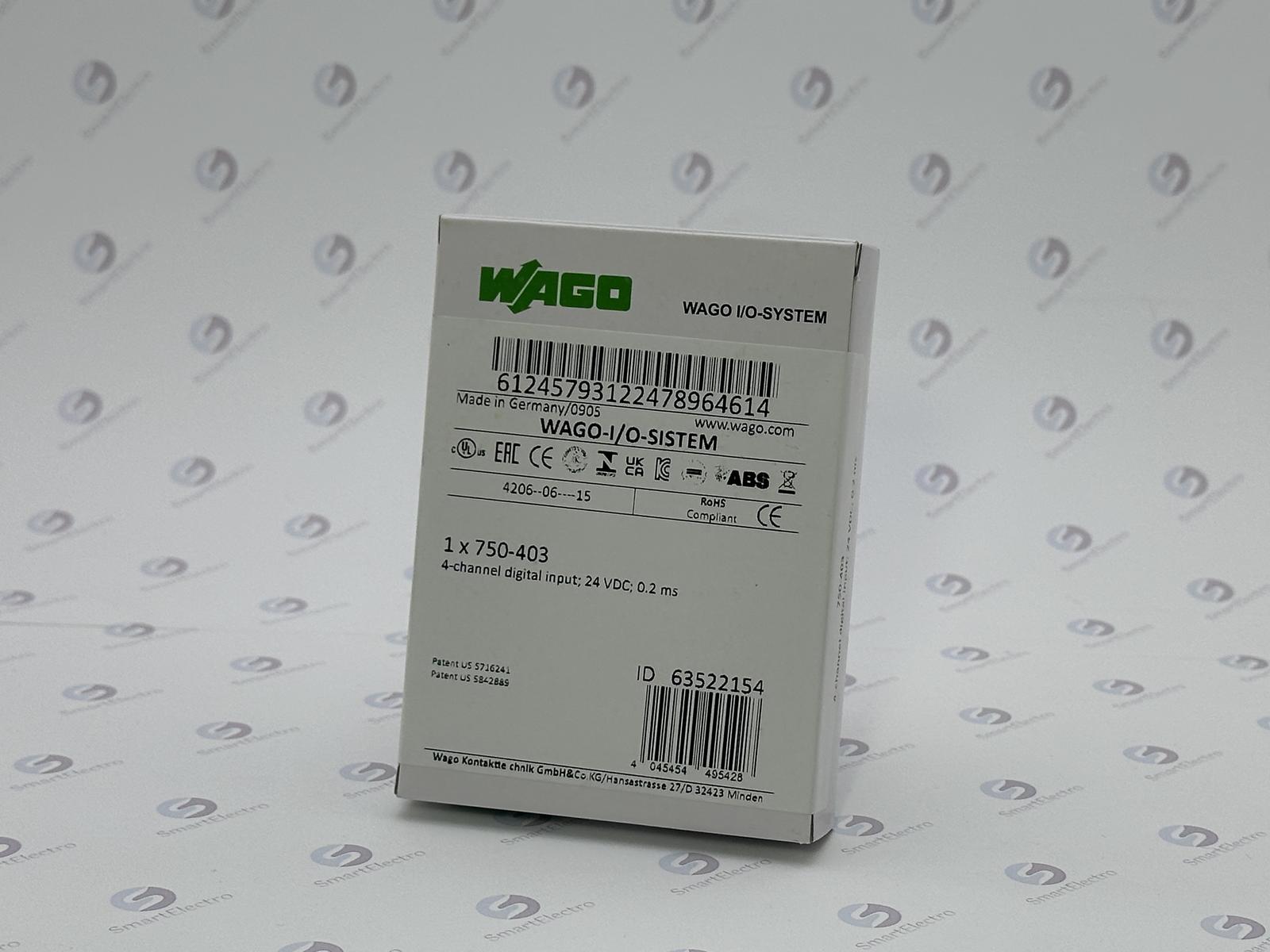 Wago 750-403 (4-кан. модуль дискретного ввода, 24 V DC, 0,2 мс)