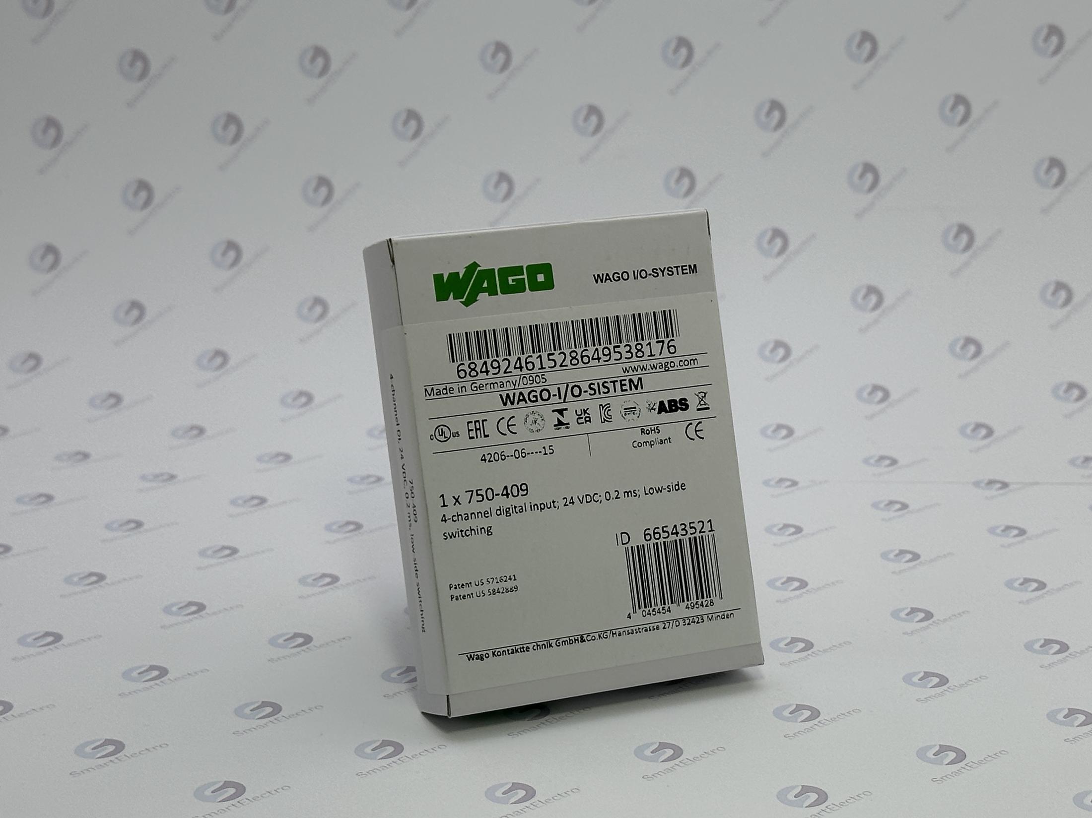 Wago 750-409 (4DI 24 В пост. тока).