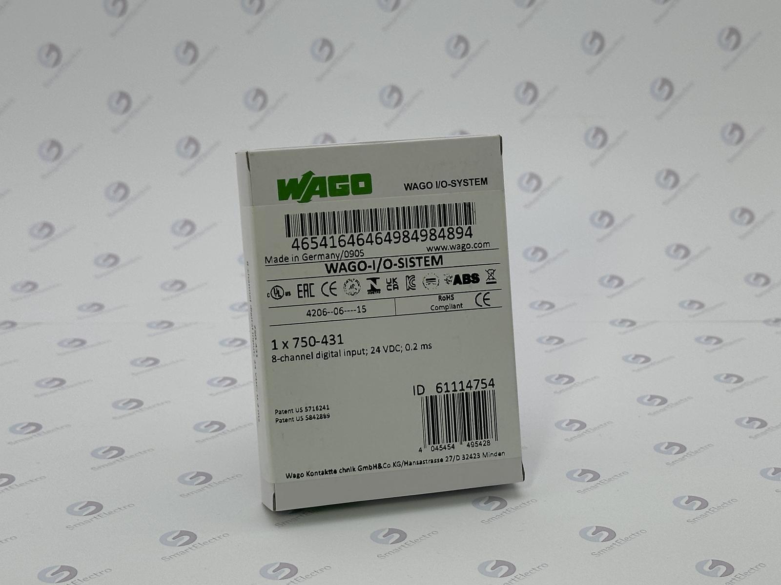 Wago 750-431 (8-канал. модуль дискретного ввода, 24 V DC, 0,2 мс)