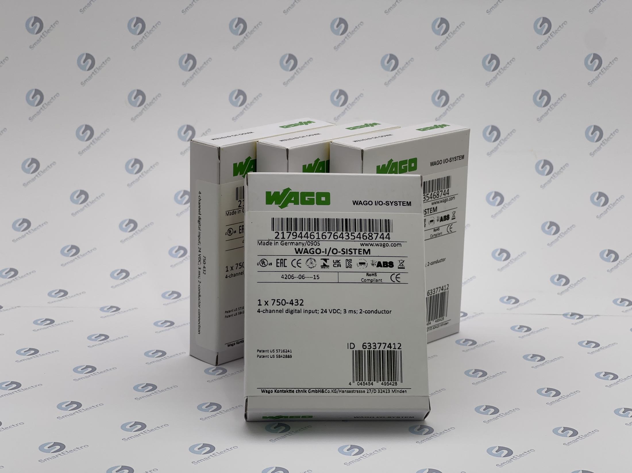 Wago 750-432 (4-канал. модуль дискретного ввода, 24 V DC, 3,0 мс, 2-пр. включение)