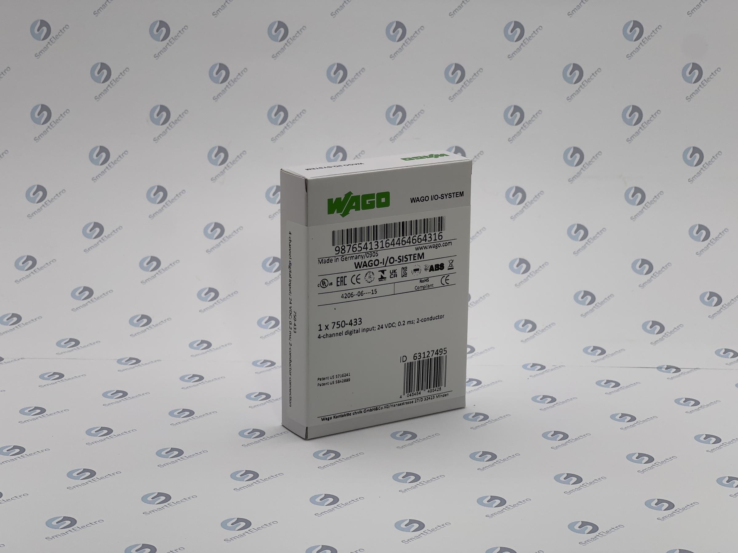 Wago 750-433 (4-канал. модуль дискретного ввода, 24 V DC, 0,2 мс, 2-пр. включение)