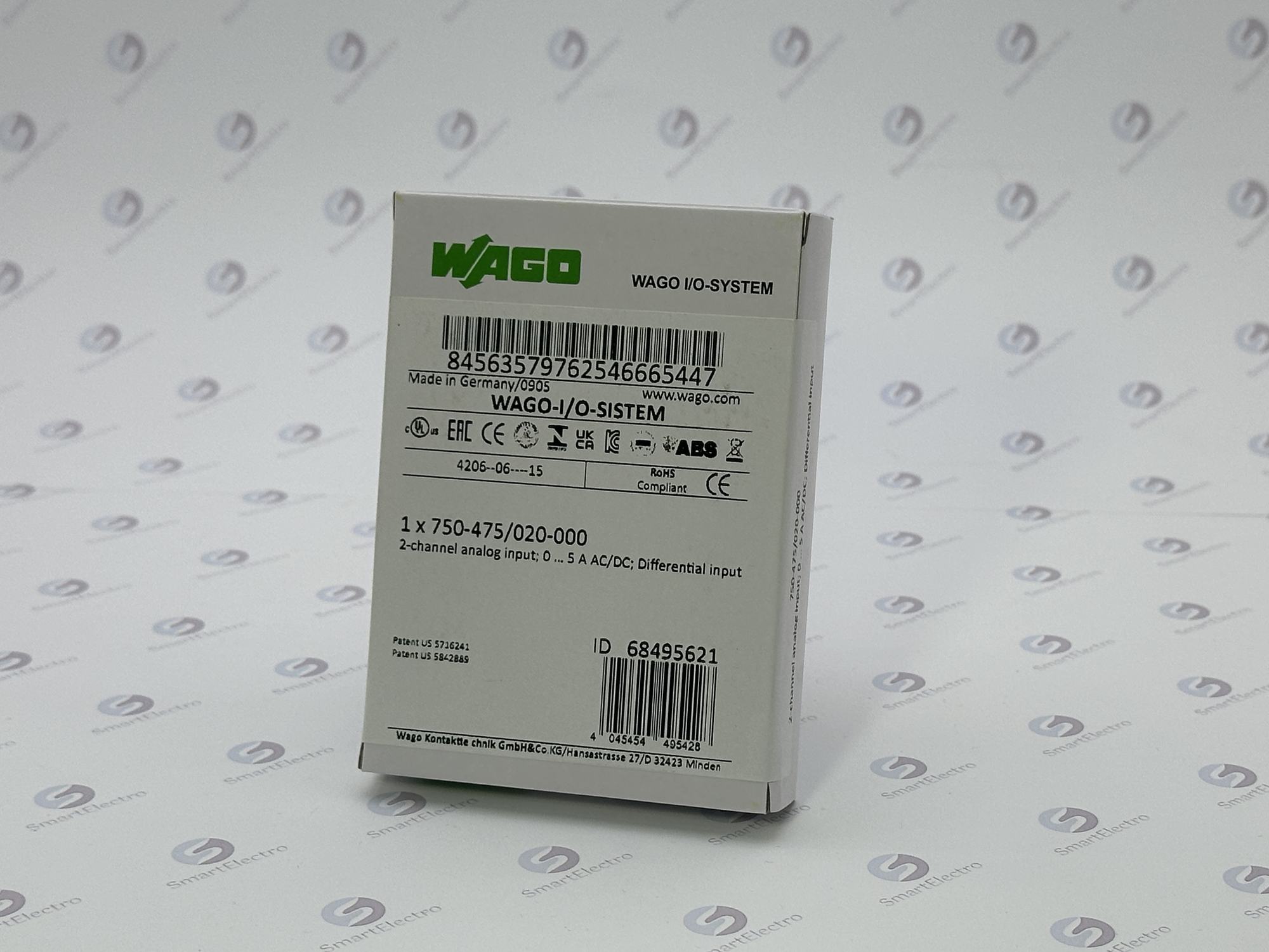 Wago 750-456 (2-канал. модуль аналогового ввода ± 10 В, 12 бит, диф.вход)