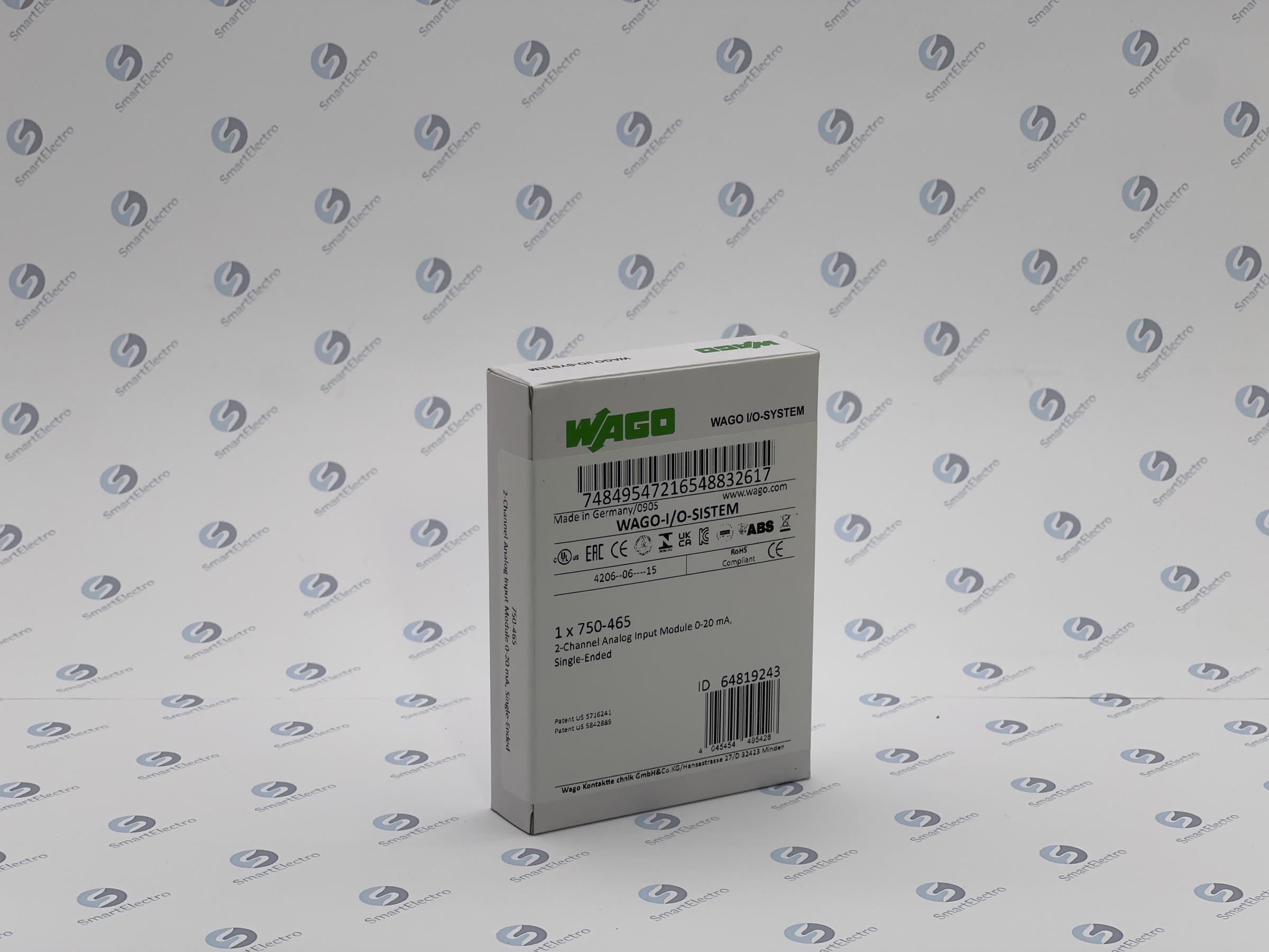 Wago 750-465/025-000 (2 Ан.вх. 0-20 мА несимметричный).