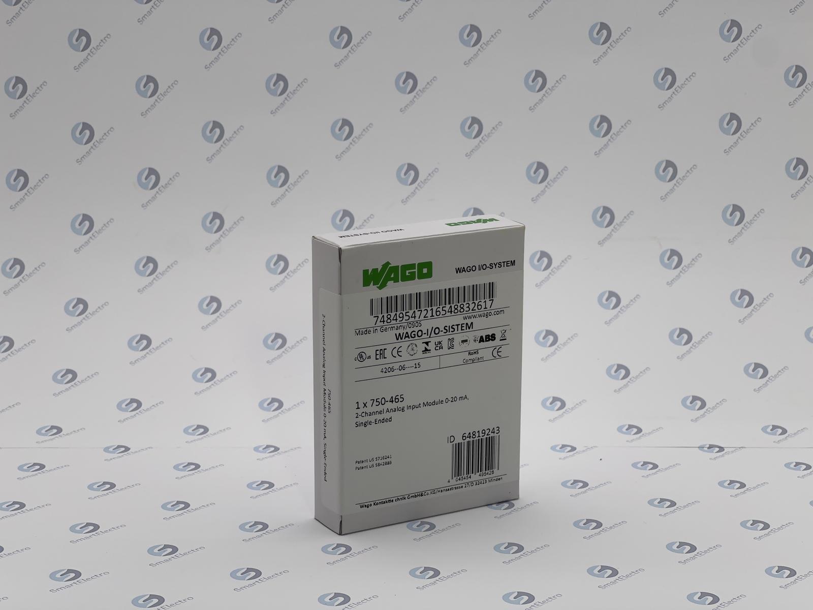 wago 750-465 (2-канал. модуль аналогового ввода, 0-20 мА)