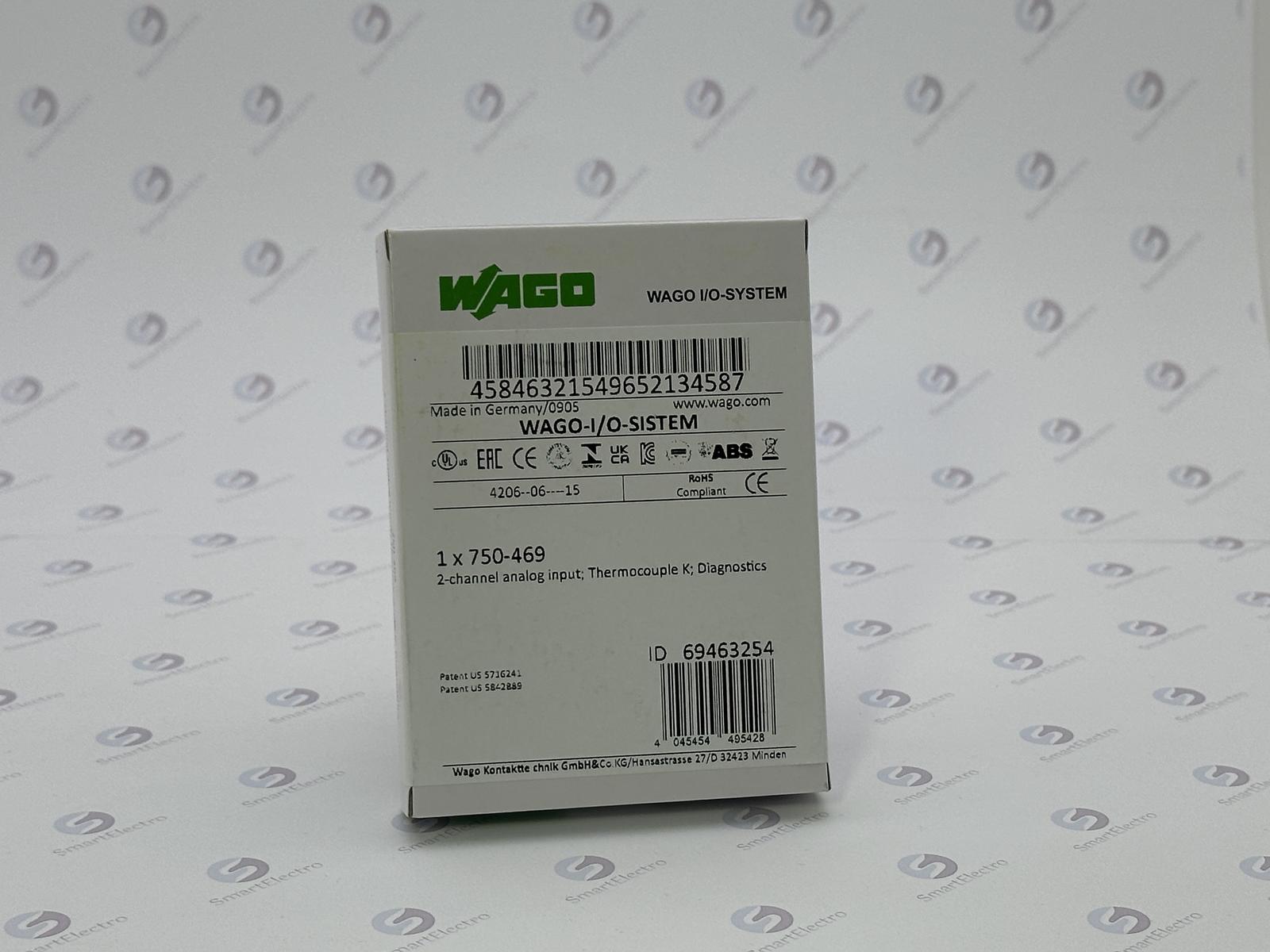 Wago 750-469 (2-кан. модуль для термопар "K", диагн.)