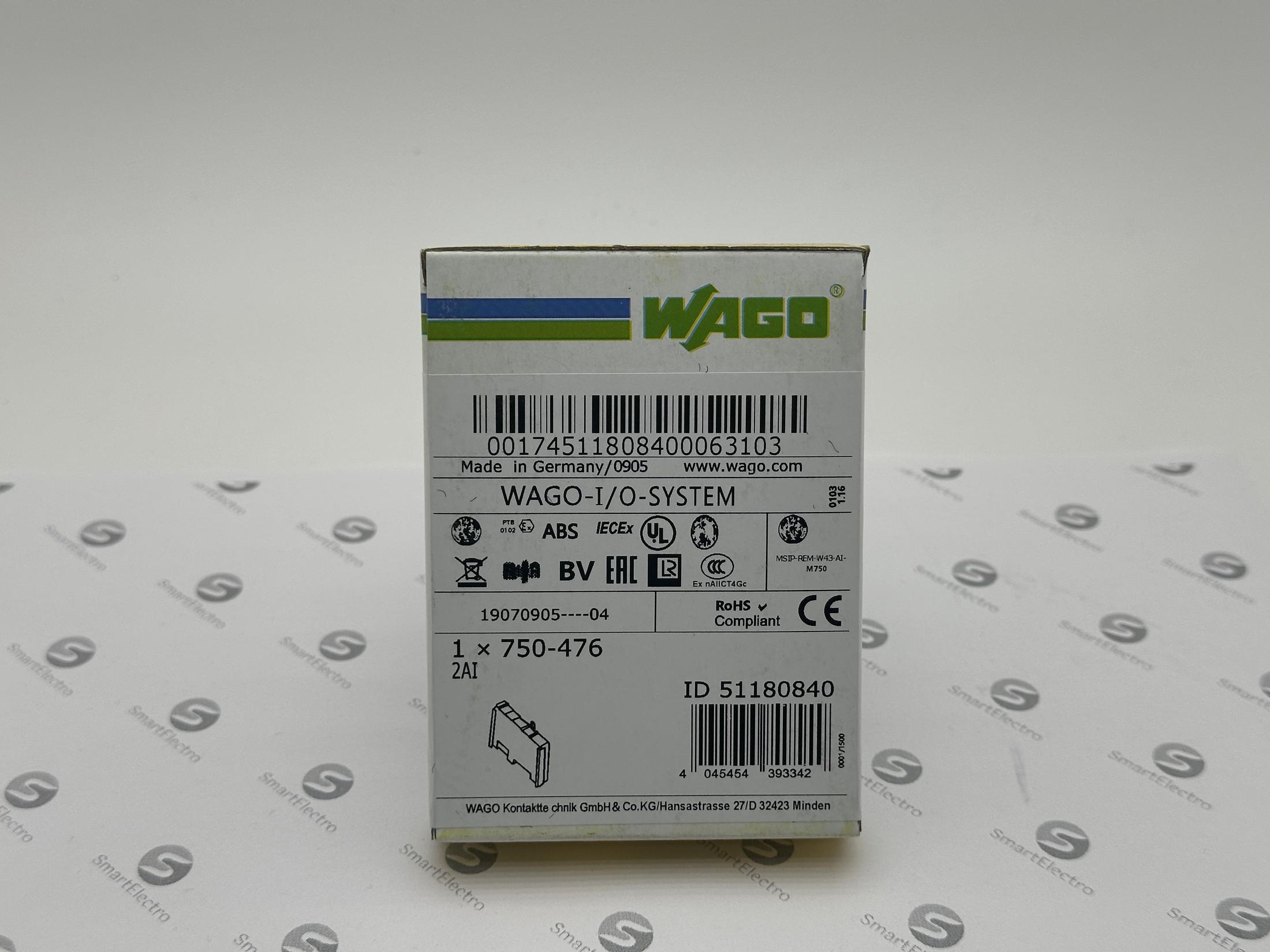 Wago 750-476 (2 Ан.вх. ± 10 В несимметричный).