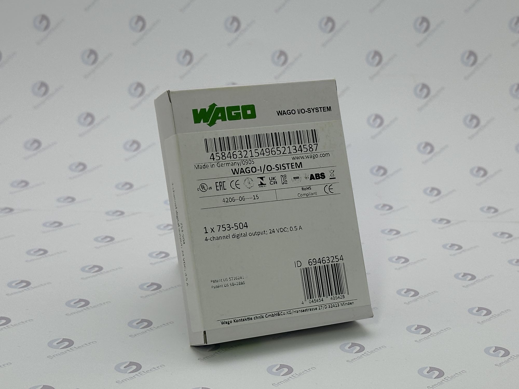 Wago 750-504 (4 ДВых 24 В пост. тока 0,5 A).