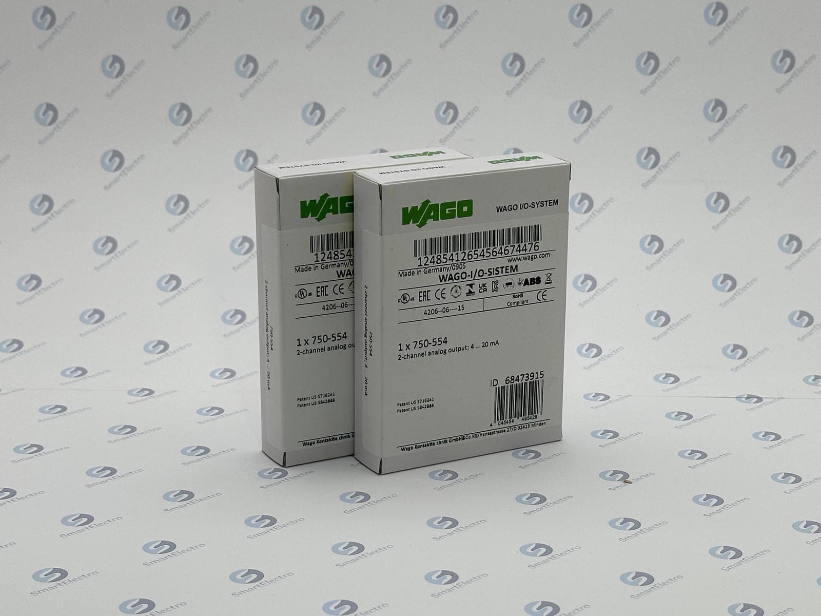 Wago 750-554 (2-канал. модуль аналогового вывода, 4-20-mA)