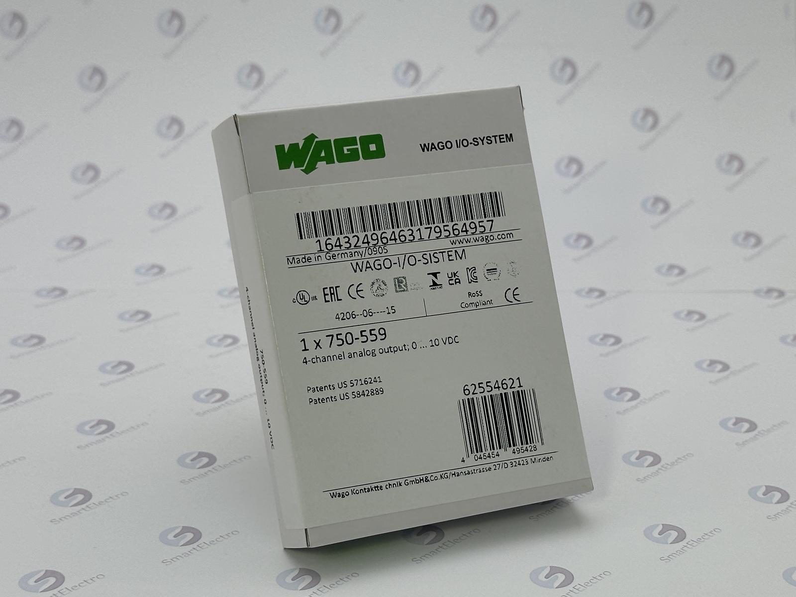 Wago 750-559 (4-кан. модуль аналогового вывода, 0-10 В DC)