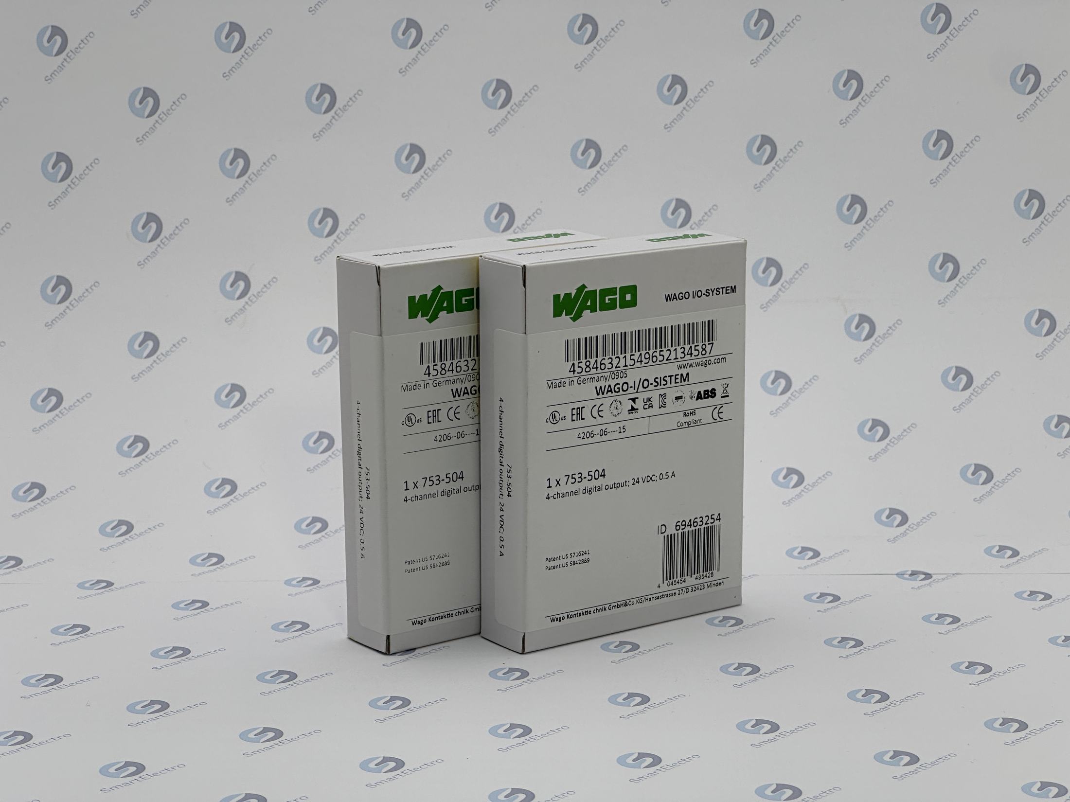 Wago 753-504 (4-канальный модуль дискретного вывода, 24VDC, 0.5A, выход типа PNP)